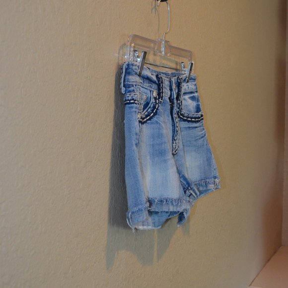 Sz 27 Miss Me Embroidered Boyfriend Blue Jean Shorts JPB1026SH - Picture 7 of 14